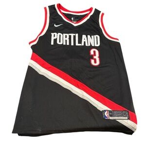 Portland Black and Red Basketball Jersey NBA McCollum shirt trailblazers top lg